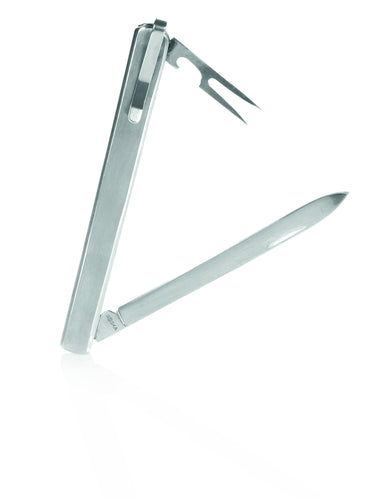 Kaastestmes met vorkje en clip lemmet