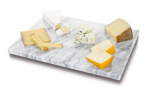 Cheese Board 'M' Marble, white, 400x300mm (2 pcs)